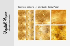 Golden Luxury Digital Papers Marble and Glitter digital Product Image 2