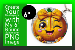 Unique Round Design Coaster Artwork , Cute Pumpkin Product Image 1