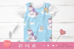 Cute Unicorn seamless pattern digital paper kawaii clipart Product Image 5