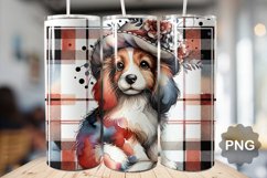 Flowers Dog Tumbler PNG Bundle, 25 Christmas Tumbler Wrap Product Image 8