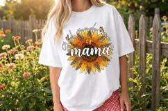 God made me a Mama PNG sublimation | Mother's Day PNG T-Shir Product Image 4