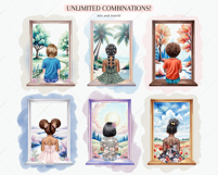 Child at Window Clipart Portrait Creator Product Image 5