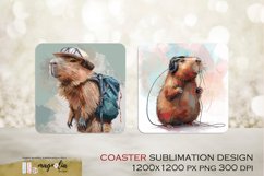 CAPYBARA coaster| SQUARE COASTER Product Image 1