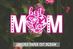3D Layered Paper Cut Mom SVG I Cricut I Silhouette Product Image 1