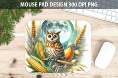 Owl Mouse pad Sublimation - Thanksgiving Animal PNG Design Product Image 1