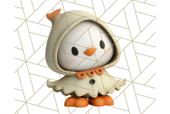 Cute Halloween Ghost Clipart Costume PNG, Halloween Png Product Image 3