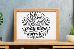 Pray More Worry Less Svg, Mental Health Svg, Religious Svg. Product Image 8