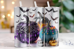 Halloween Pumpkin Tumbler Wrap | Sublimation | Tumblers Product Image 1