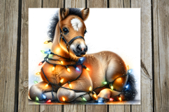 Christmas horse &amp; garland | 4 Sublimation Tumbler designs Product Image 3