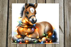 Christmas horse & garland | 4 Sublimation Tumbler designs Product Image 3