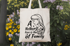 A mothers love is the heart of a family Family Quotes SVG Product Image 7
