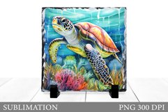 Turtle Sublimation. Turtle Slate Sublimation Product Image 1