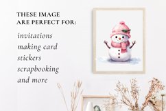 Christmas snowman clipart, snowman sublimation Product Image 3
