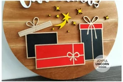 Merry Christmas Round Door Sign | Christmas Door Hager SVG Product Image 5