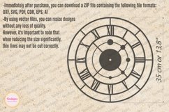 Wall Clock SVG, dxf files for cnc, clock face svg file Product Image 3