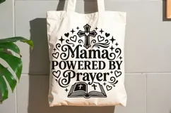 Mama Powered By Prayer Svg, Christian Mom Svg, Faith Mom Svg Product Image 8