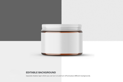 Amber Glass Jar - 2OZ With Editable Lid - PSD Mockup Product Image 7