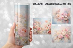 Valentine Rose Tumbler Wrap Sublimation|Skinny Tumbler Product Image 1