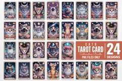 Cute Cats Tarot Card Sublimation Clipart Bundle Product Image 1