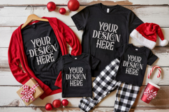 Christmas Family Matching Group Flat Lay Mockup Product Image 1