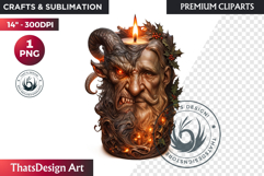 Krampus Christmas Clipart , Bad santa Christmas clipart png Product Image 1