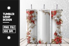 3d flower frame Tumbler Wrap | Sublimation | 20 oz Skinny Product Image 1
