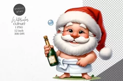Christmas clipart, Santa clipart, Funny clipart Product Image 1