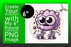 Lovely Circle Design Sublimation PNG , Monster Product Image 1