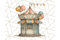 Vintage Carnival Animals Clipart PNG, Retro Circus Elements Product Image 3