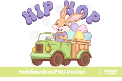Easter Sublimation PNG Bundle Bunny Chick Farm Hip Hop Joy Product Image 7