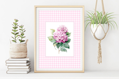 Watercolor Pink Hydrangea Set of 3 Prints Product Image 7