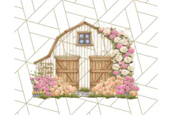 Vintage Cottagecore Barn PNG Clipart, Farmhouse Style Product Image 3