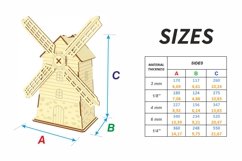 Mill moneybox - SVG DXF laser cut files, Glowforge pattern Product Image 2