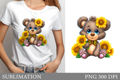 Bear Sublimation. Bear T-Shirt Design Product Image 1