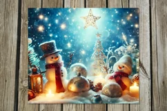 Snowman | Christmas Skinny tumbler sublimation design PLUS2 Product Image 3