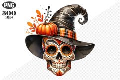 Halloween Skull Sublimation - Clipart PNG Design Product Image 1