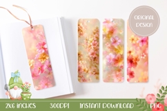 Cute Flowers Bookmark Template, Summer Bookmark Product Image 1