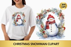 Christmas snowman clipart, snowman sublimation Product Image 1
