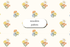 Wildflower Bouquet Seamless Pattern, Vintage Floral Product Image 1