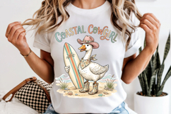 Coastal Cowgirl PNG Cute Western Duck Sublimation Product Image 6