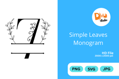 Simple Leaves Monogram Product Image 1