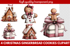 Christmas Gingerbread Cookies Clipart | Cute Holiday Cookie Product Image 1