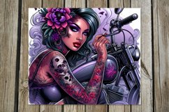 Motorcycle girl | Skinny tumbler sublimation design bundle Product Image 7