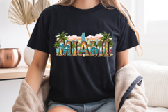 Miami Florida PNG, Vintage City Beach Sunset Sublimation Product Image 7
