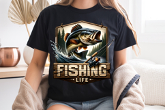 Fishing Life PNG, Largemouth Bass Fishing Sublimation Design Product Image 7