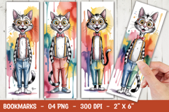 Fashion Cat Bookmark Sublimation Product Image 1
