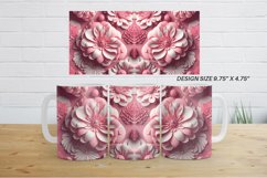 3d Pink Flower Illustration mug wrap | Mug sublimation desig Product Image 9
