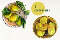 Watercolor Juicy Hand-Painted Lemons Clipart PNG Product Image 7