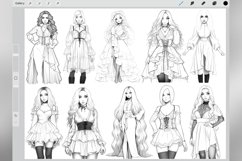 60 Procreate Gothic Fashion Style Stamp Brushes Product Image 2