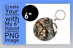 Earth's Elegance: Sublimation Round Keychain Product Image 1